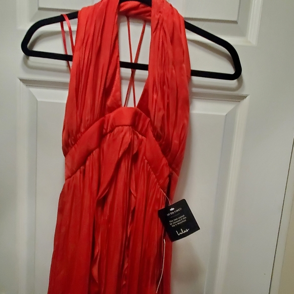 NWT Lulus Red Party Prom Wedding Guest Formal Long Maxi Dress Strappy Open Back - Picture 7 of 7